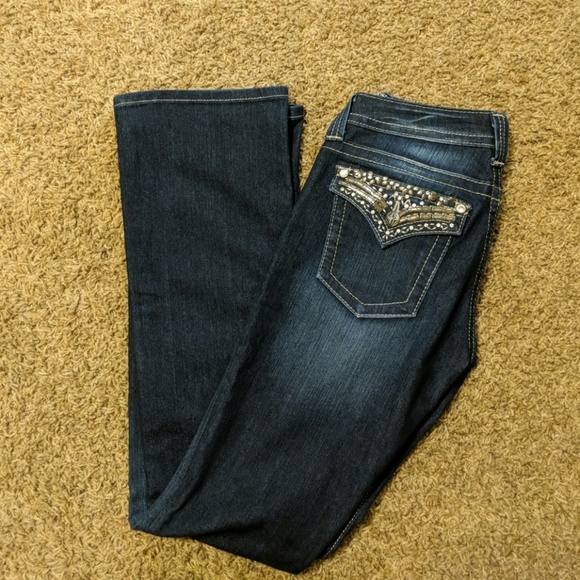 Miss Me Denim - Women's MISS ME bootcut distressed denim dark jean